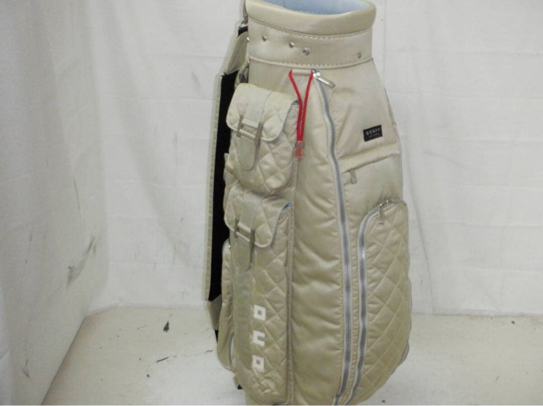 ONOFF オノフ ツイル 8.5型 キャディバック アイボリー ゴルフバッグ