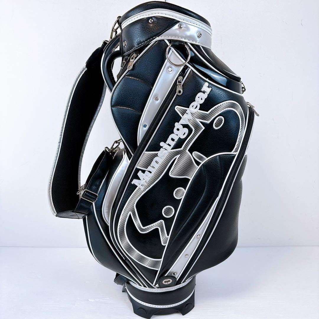 マンシングウェア　キャディバッグ　ブラック／Munsingwear　黒　合皮