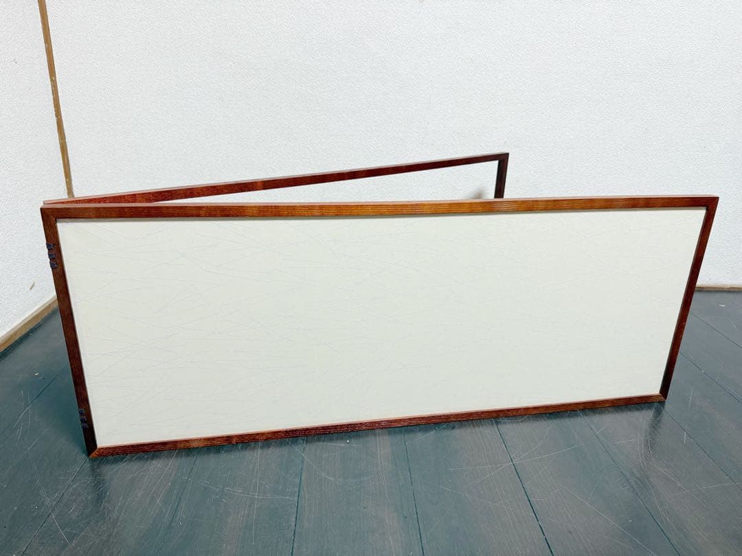 未使用 茶道具 堀内宗完作 片面 こまつふき縁 アジロ 腰風炉先屏風 板書付共箱