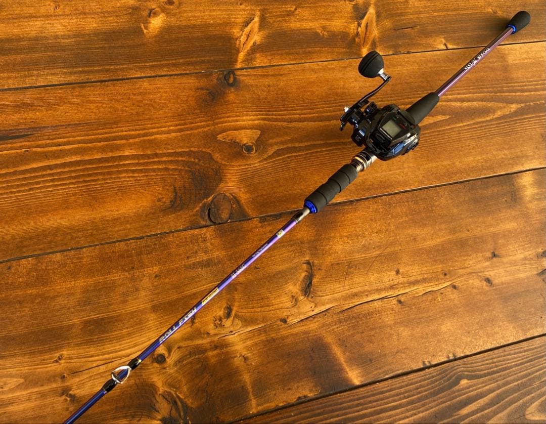 ジギングセット　C562MH スロージギング　オフショアロッド　ベイトロッド　青