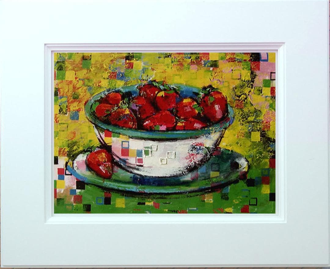 油絵 菅家令子 絵 絵画 インテリア uF6-061003 静物 フルーツ