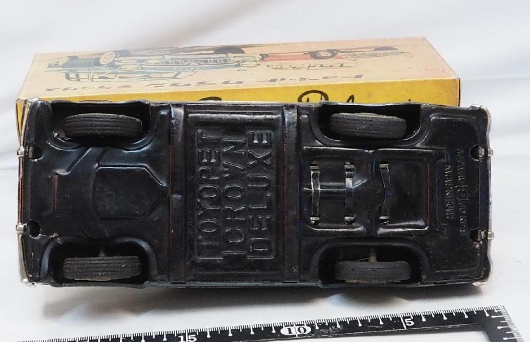 萬代屋【トヨペット クラウン デラックス青ミラー無】ブリキtin car箱コピー