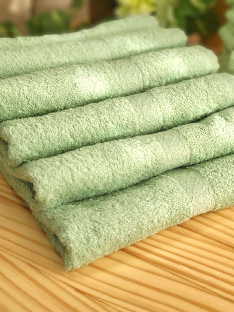 泉州タオル 高級綿糸モスグリーンフェイスタオルセット20枚 タオル新品 まとめ
