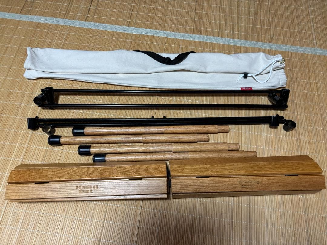 ハングアウト ポール ローテーブル 90x45cm 収納ケース付 POL-T90