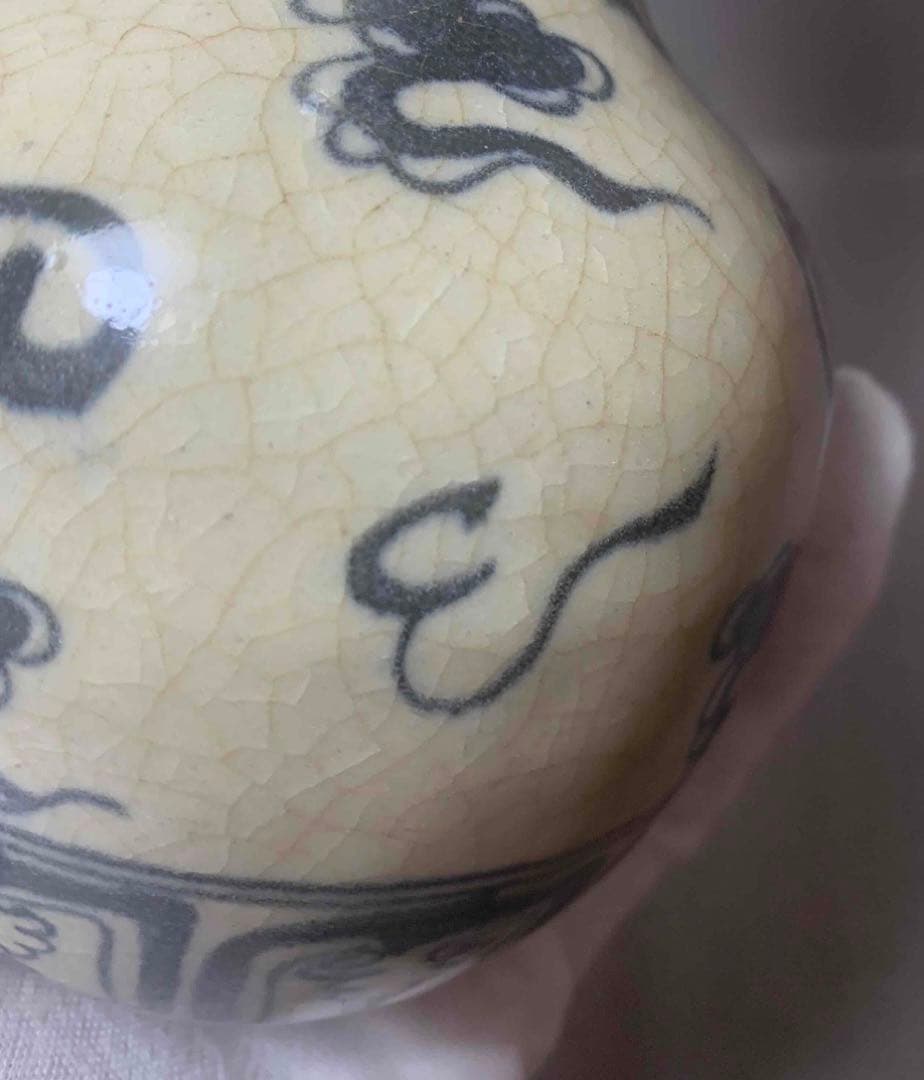 中国 染付鳳凰絵瓶　f2250417