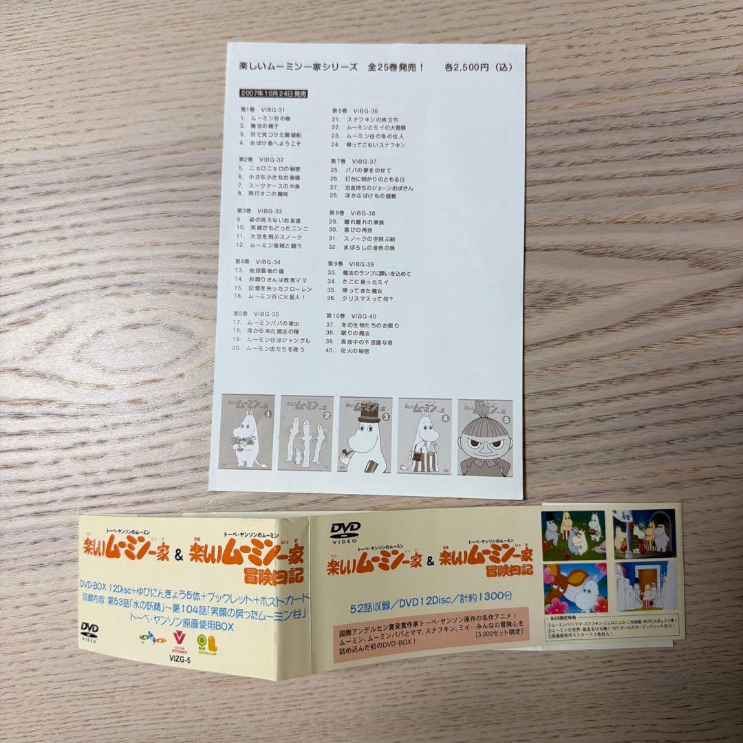 楽しいムーミン一家　DVD全話 初回限定 指人形付