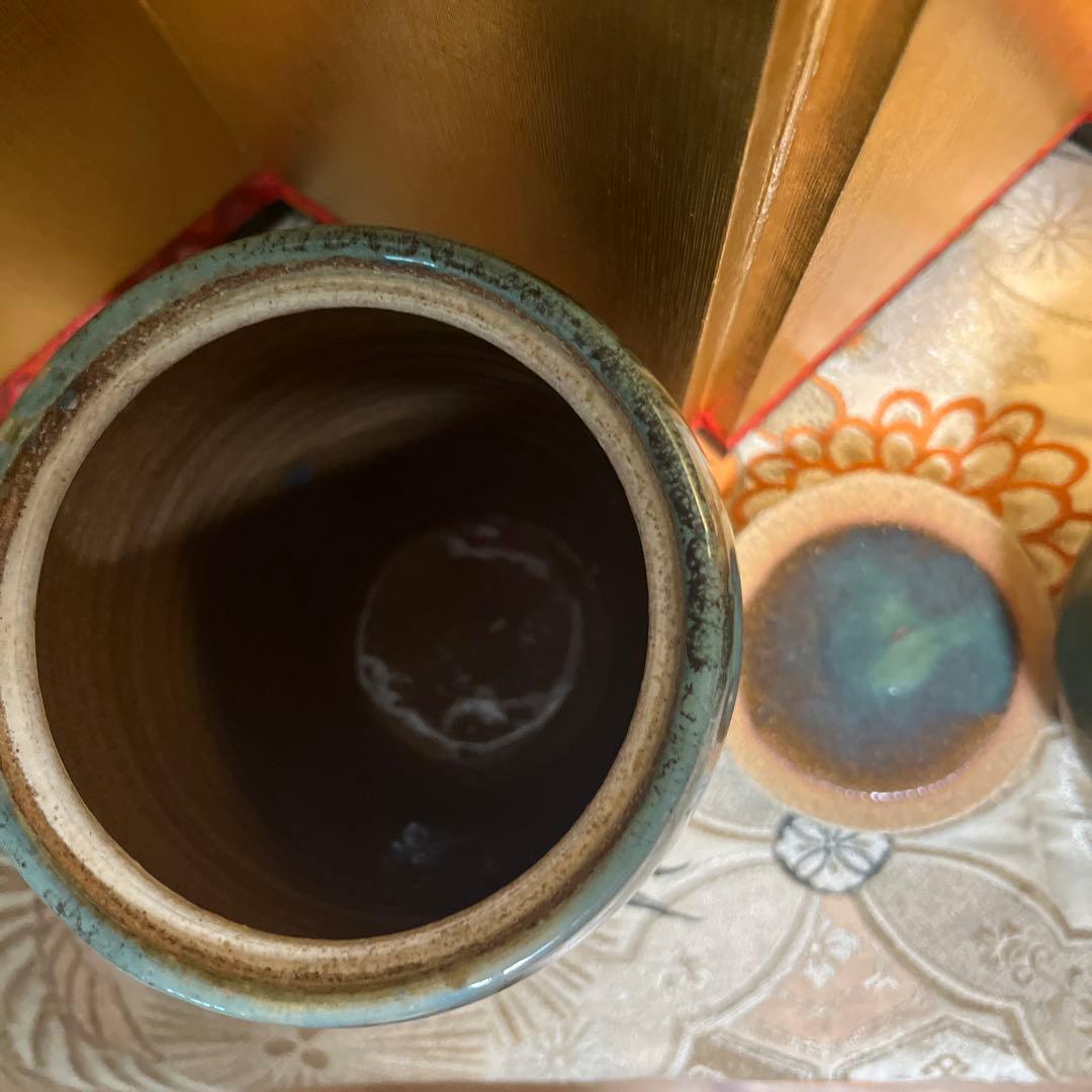 古上野焼花瓶と水差しセット