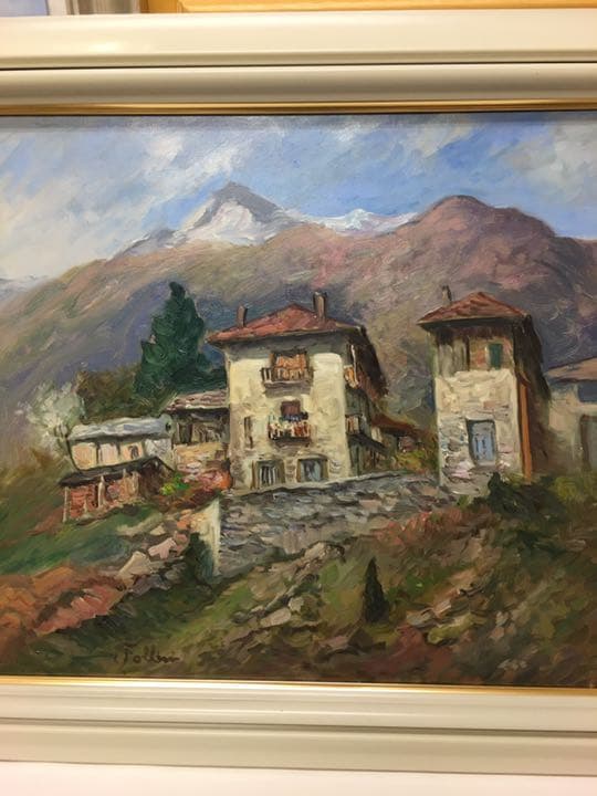 絵画肉筆画油絵 画家イタリア  ホーリニー作品直筆オリジナル厚塗り絵画