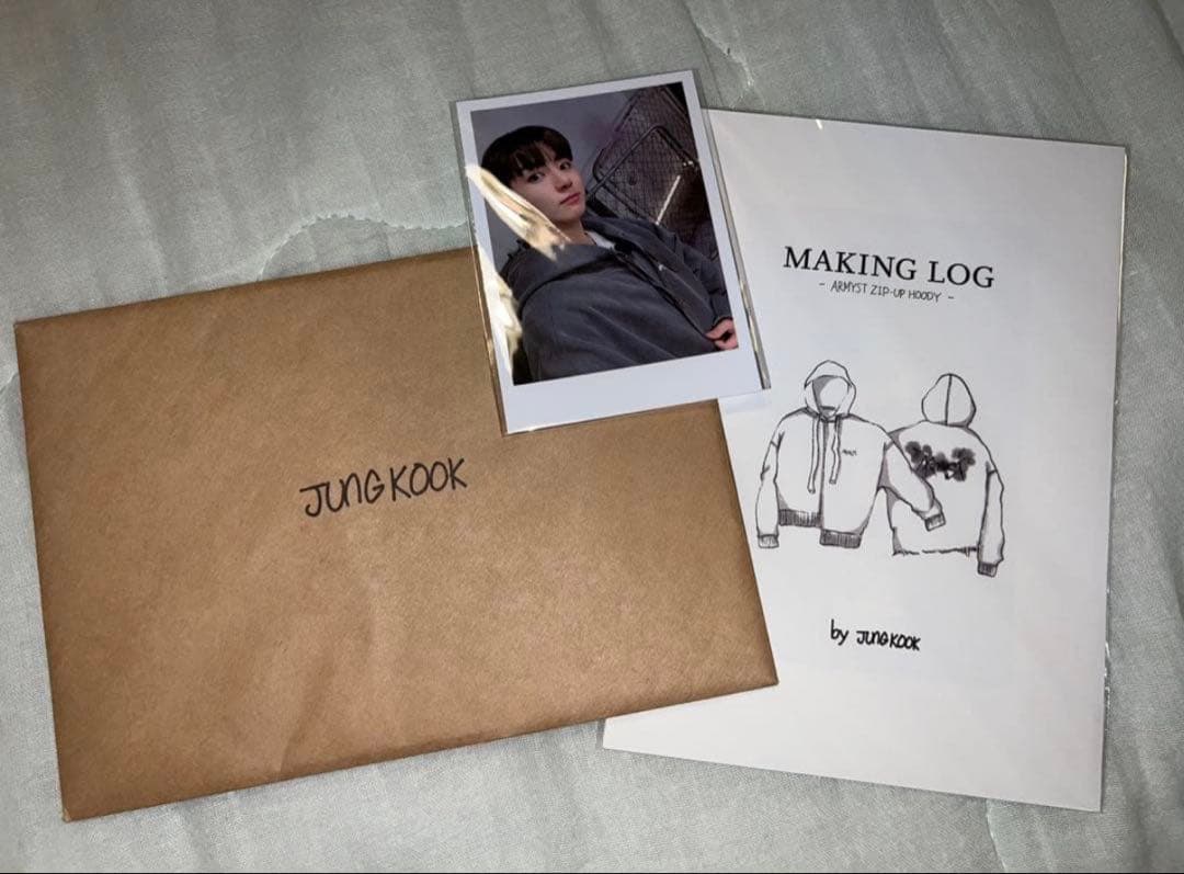 抜き無し BTS アーティストメイド ジョングク フーディーホワイトL