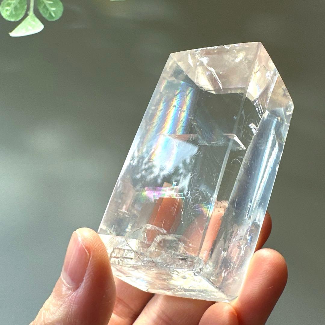 カルサイト　高品質　虹　プリズム　113.5 レインボーカルサイト