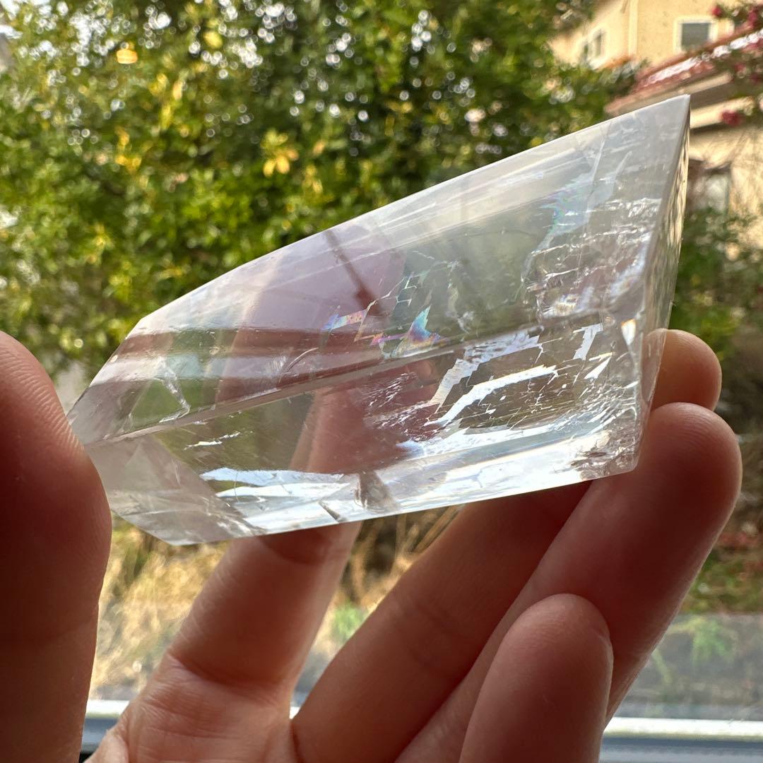 カルサイト　高品質　虹　プリズム　113.5 レインボーカルサイト