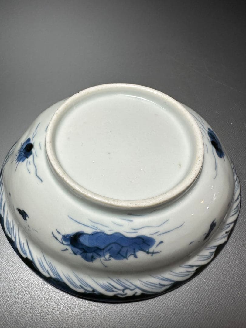 古伊万里　貝尽くし紋様　変形皿　2枚セット　染付皿