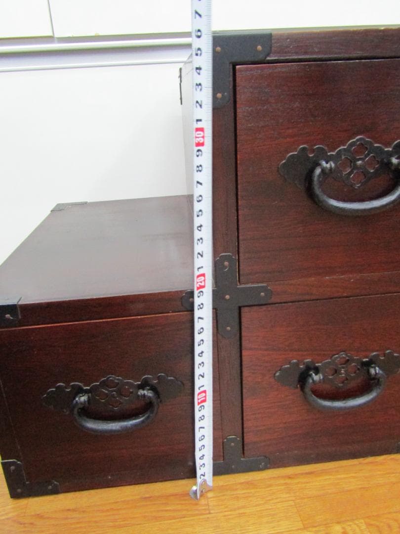 m*i様 階段箪笥　昭和レトロ　ヴィンテージ　木製2段引き出しタンス