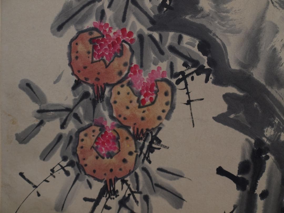 中国近時代の女画家　陈半丁作　紙本　激安骨董品 古美術 DE606B3-2