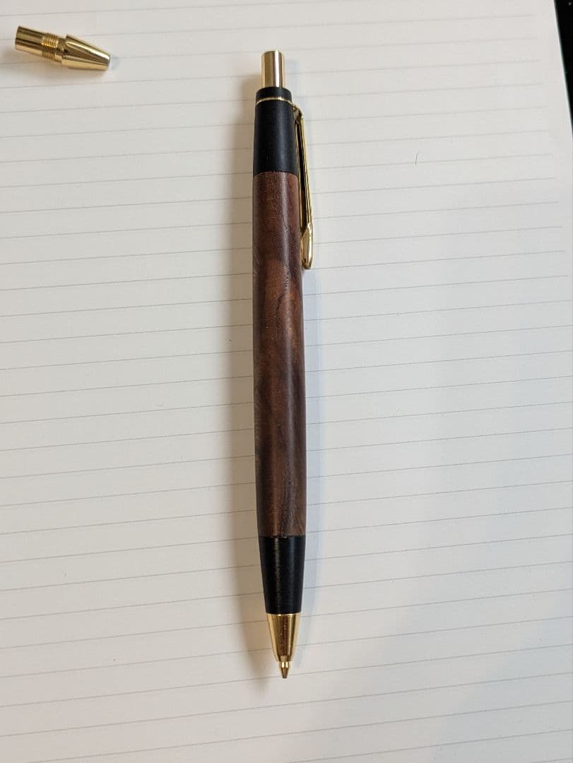 野原工芸　限定　欅上杢　旧型　シャープペンシル　固定式口金