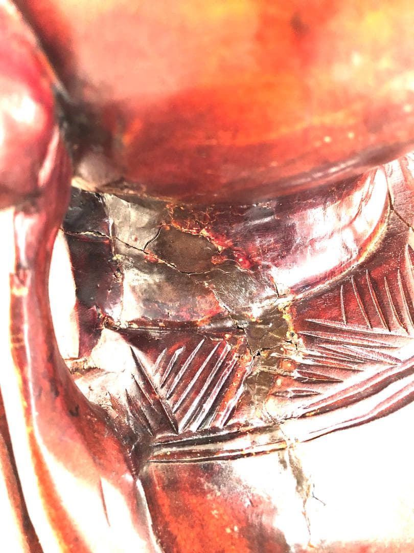 【骨董】特大 高さ106㎝ 福禄寿 木彫り 一刀彫り 高級 紫檀 置物 縁起物