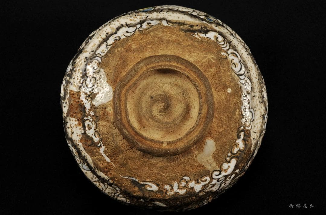 犬山焼 百老画 茶碗 古犬山 茶道具 丸山焼