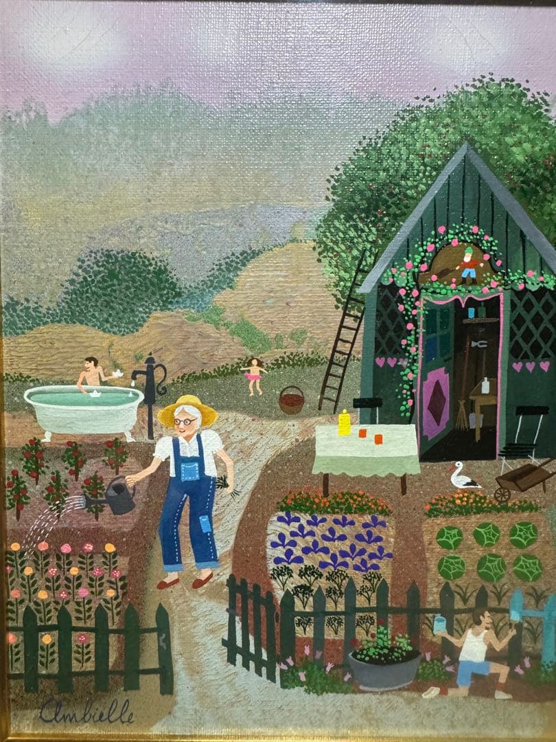 アンビエール　油絵　1点もの