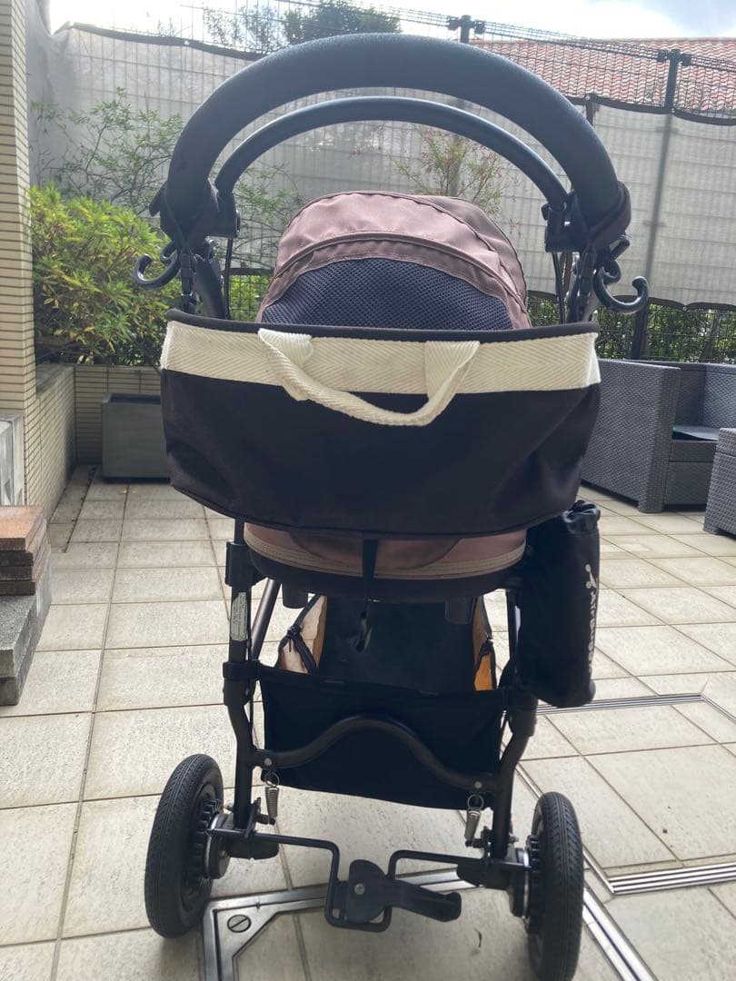 air buggy ペットカート　ドーム　犬用　ブラウン