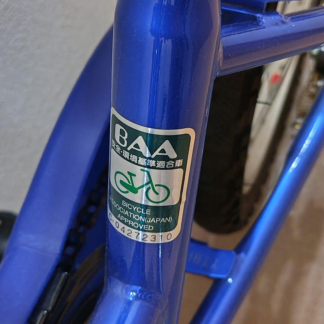 【中古】キッズ自転車　ブリヂストン　エコキッズスポーツ ブルー18型補助輪付き