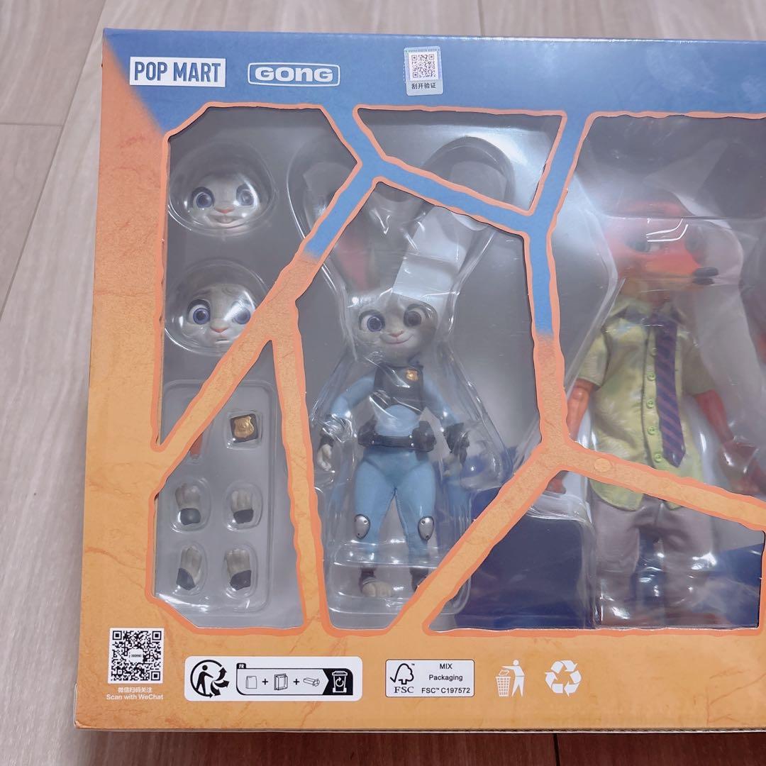 POPMART GONG【ズートピア】ニック ジュディ アクションフィギュア