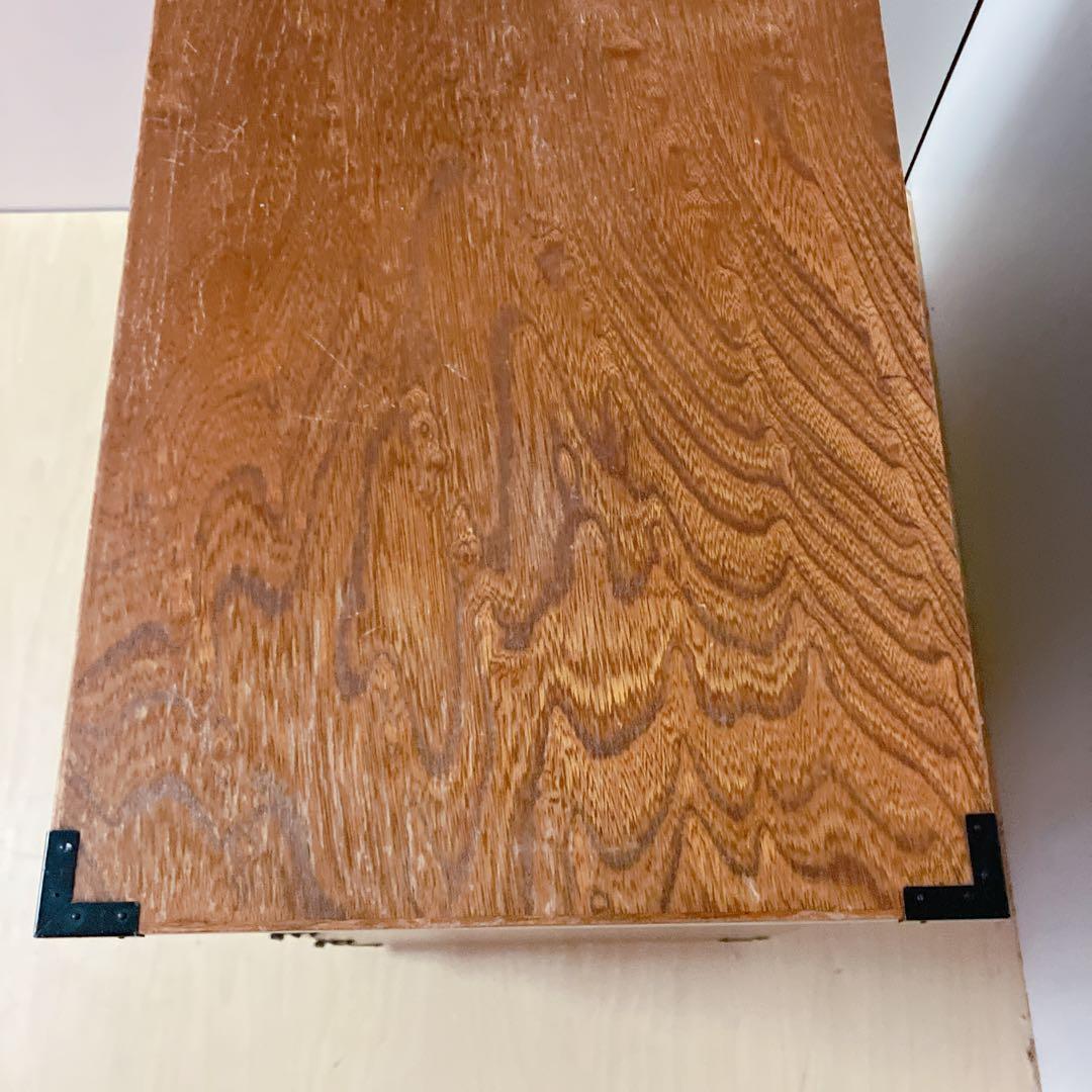 からくり箪笥　耐火金庫付き　アンティーク　昭和レトロ　小物入れ　鍵　ナンバー付き