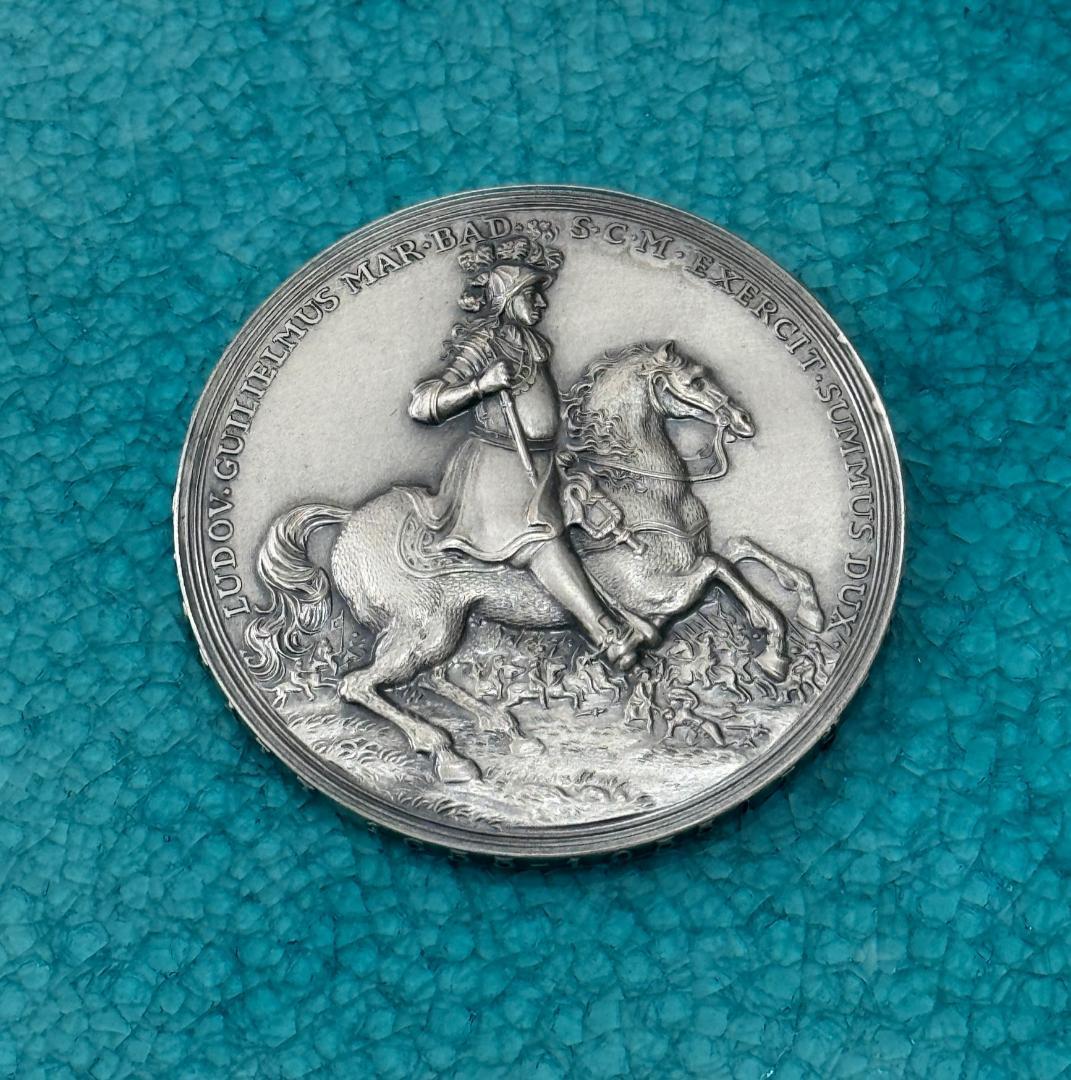 1955 ドイツ バーデン ヴィルヘルム 生誕300周年 大型 レア 純銀メダル