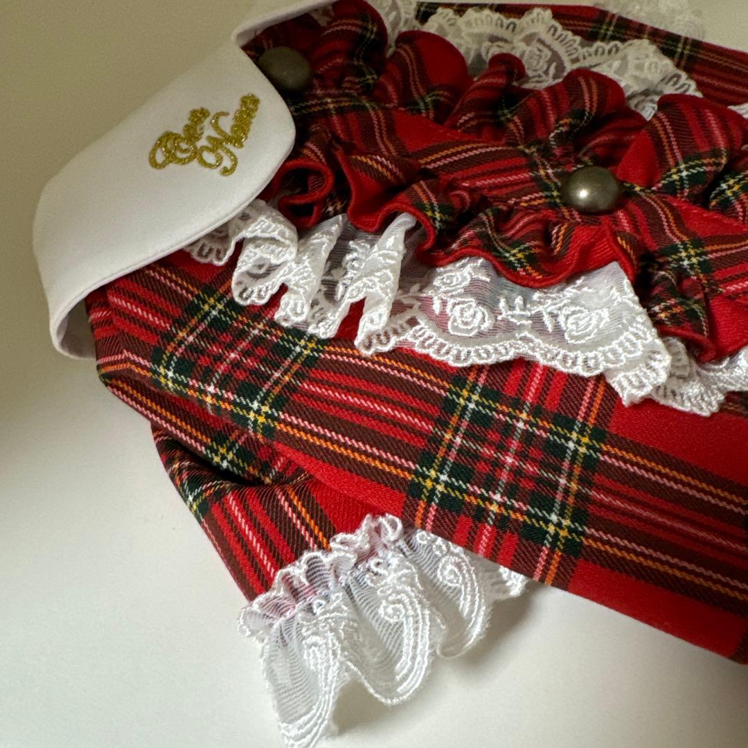 Bon Nene レッドチェック犬服