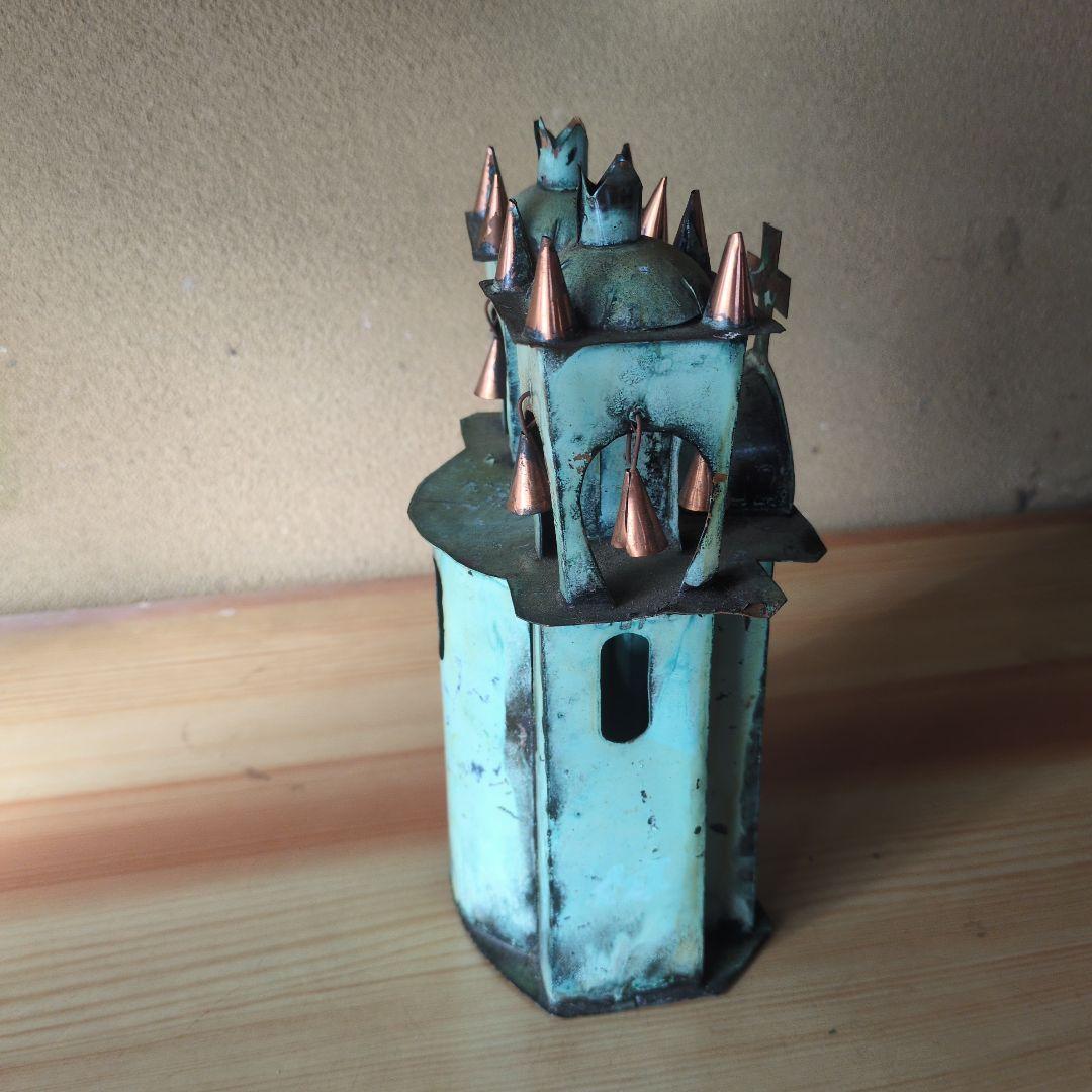 メタル教会ベル付き　ペルー製　銅製　ビンテージ