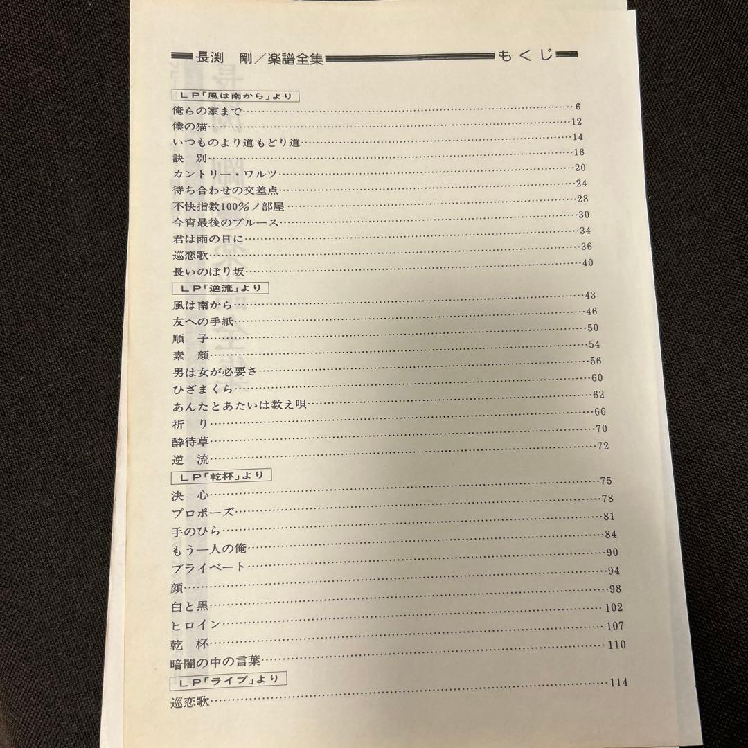 長渕 剛 楽譜全集　裁断済み　廃盤超レア