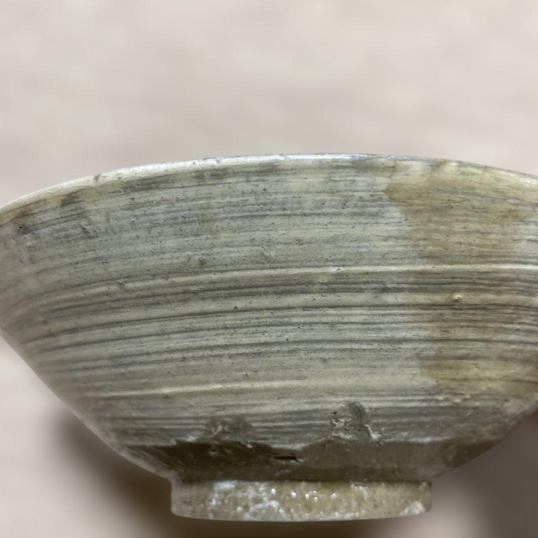 李朝前中期　刷毛目平茶碗