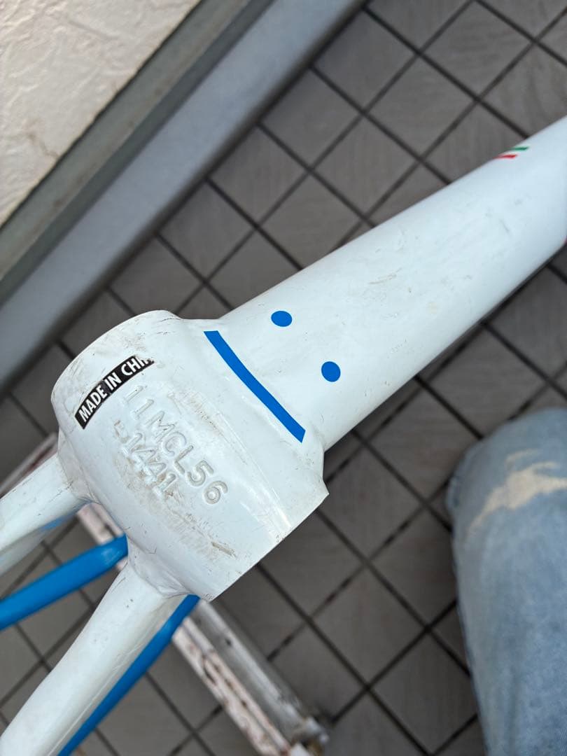 Cinelli Vigorelli 2012 ホワイト/ブルー ブレーキ加工あり