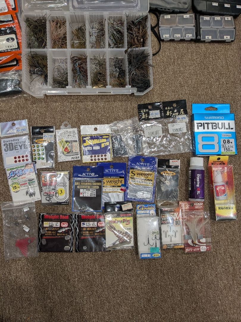 【セール中】バス釣り引退セット　ワーム　ルアー　フック　シンカー　ボックス
