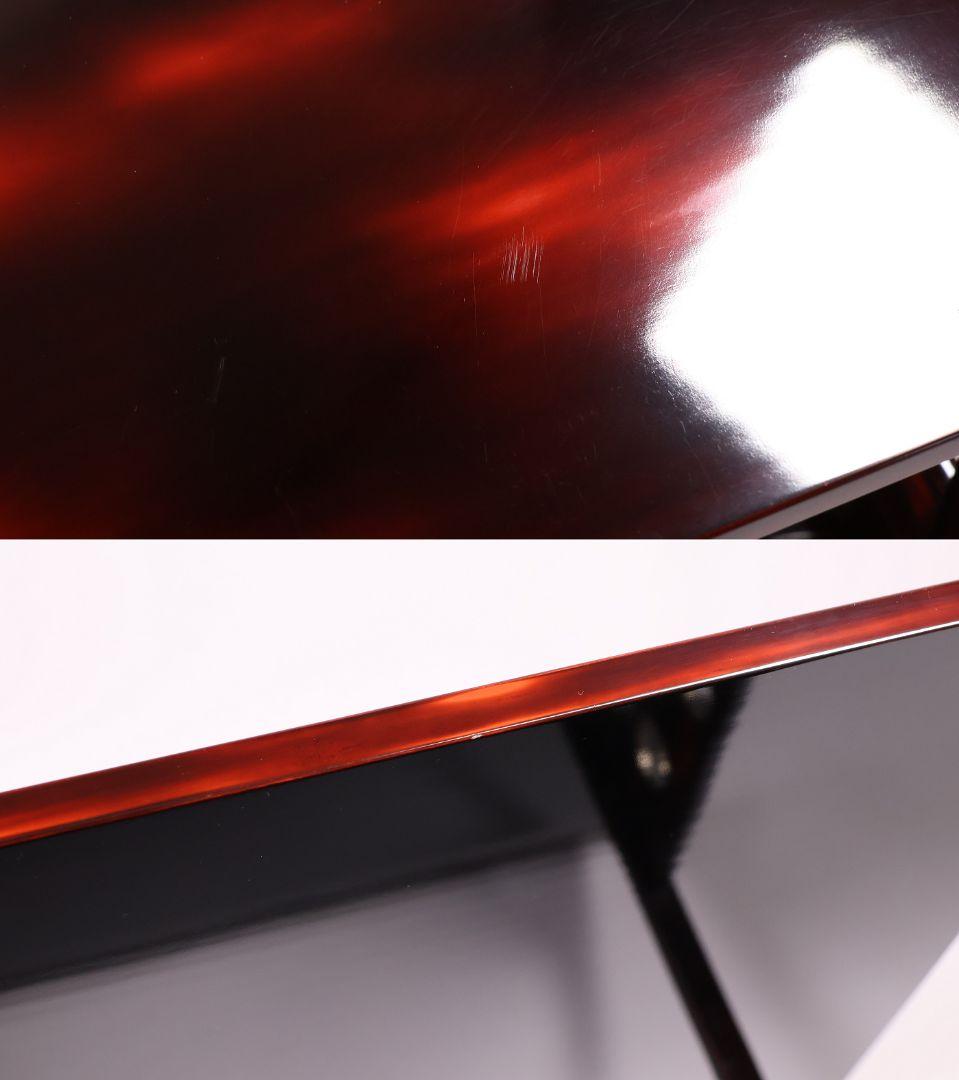 前端雅峯 二段卓 冠卓 曙塗 つぼつぼ透かし 月と草蒔絵 銀露 木製【MB53】