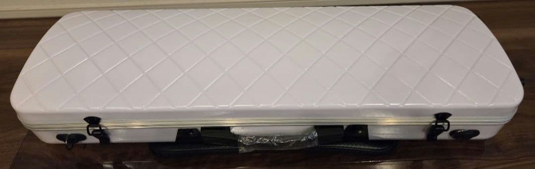 バイオリンケース　ポリカーボネート　ホワイトビスケット　スクエア型　オブロング