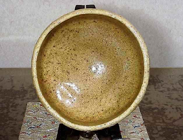 楽焼　楽吉左衛門（旦入）作　白楽茶碗　勅題　無傷　箱無。