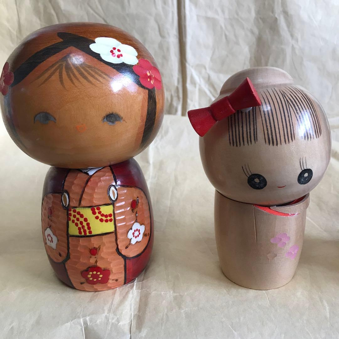[タイムセール]こけしセット民芸品　置物　日本　人形伝統工芸品インテリア こけし