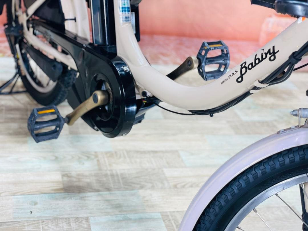 ヤマハPASバビー12AH！マカロンラテ⭐️子供乗せ電動アシスト自転車Y2230