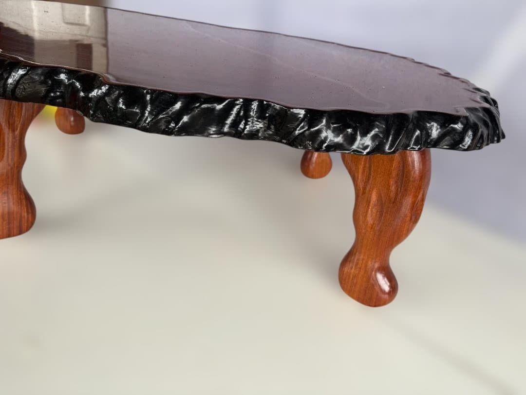 花梨　 一枚板 座卓 唐木系 無垢 天然木　ローテーブル　和家具 01d145