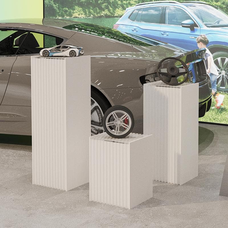 ディスプレイスタンド高さ108㎝長さ30㎝展示台 陳列台組立不要 展示会イベント