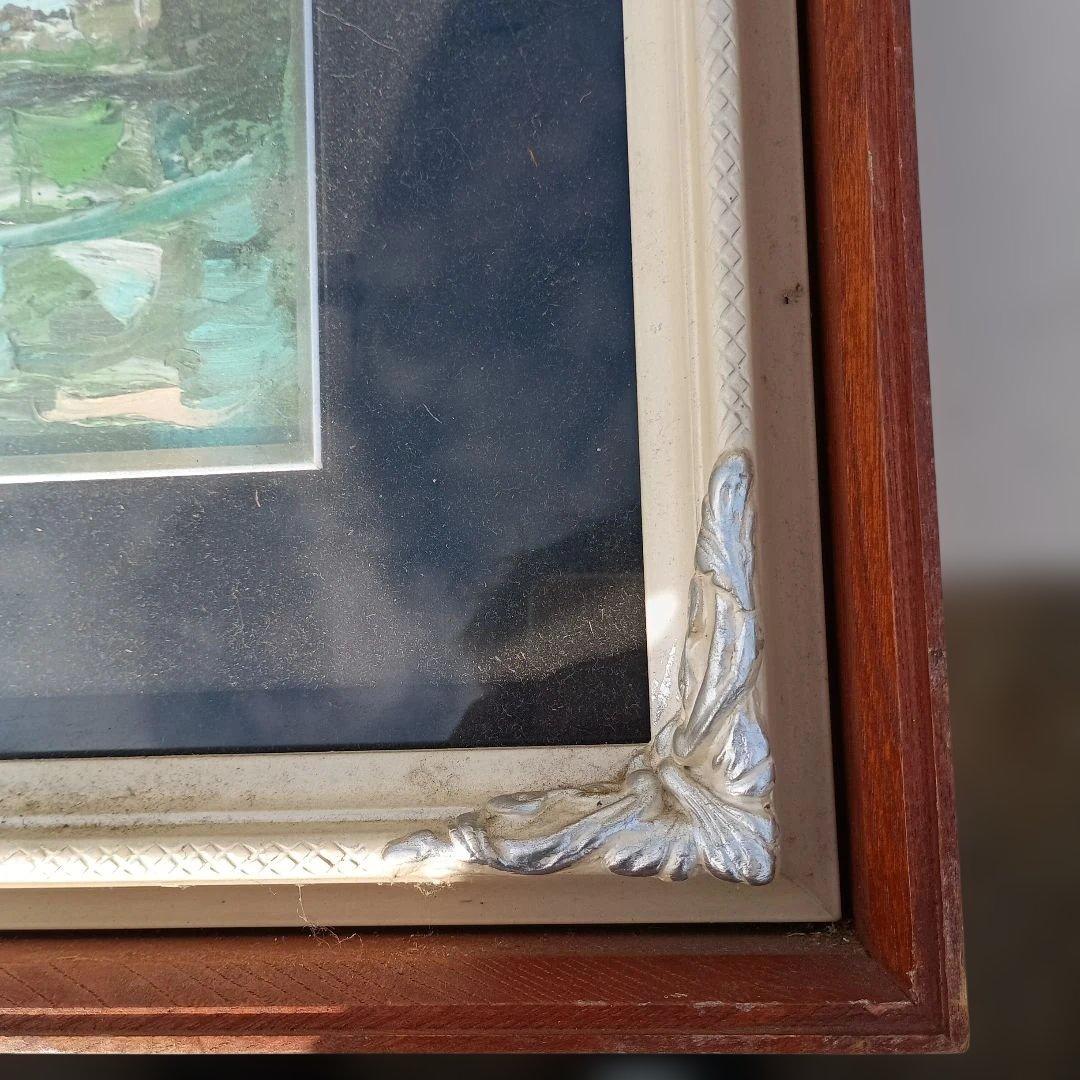 5191)西沢栄一　油絵F6号　額装