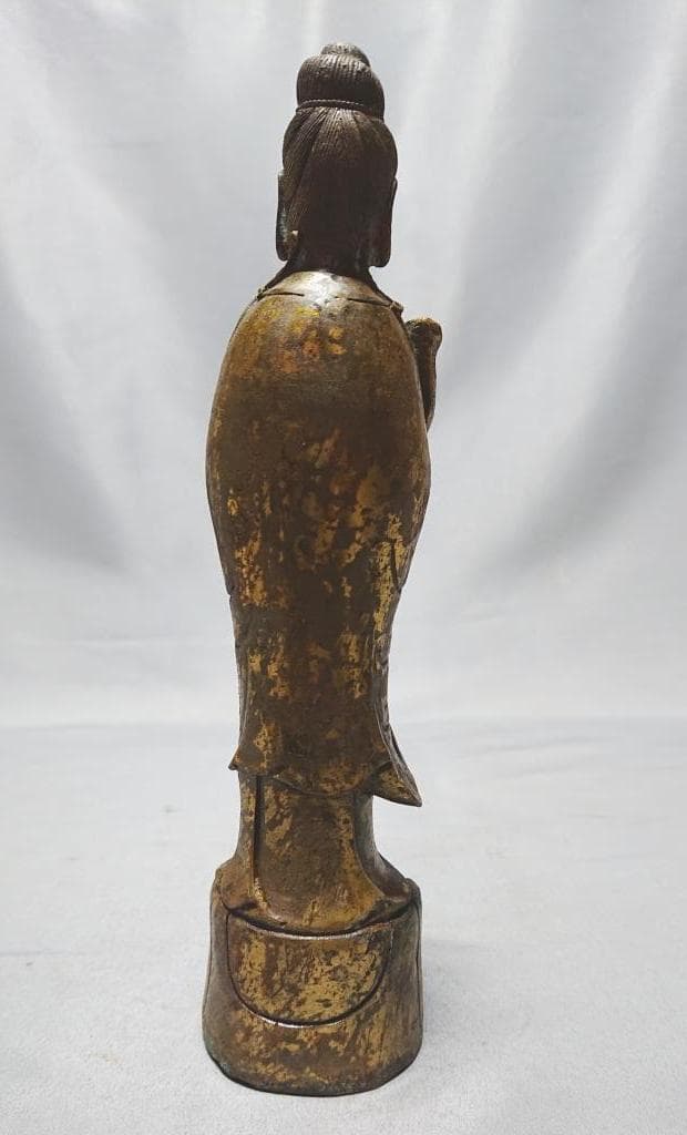 コレクター収集品　タイ王国　銅像　観世音菩薩立像