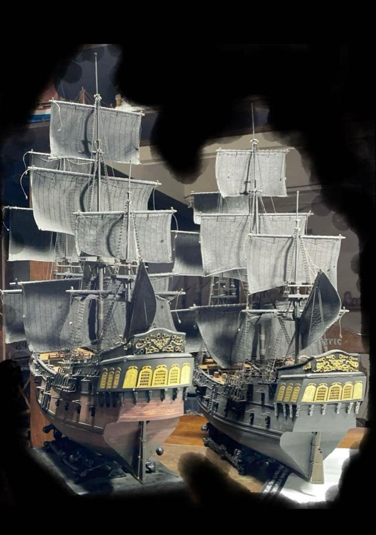 木造帆船模型　パイレーツ・オブ・カリビアン アシェット　1〜135ブラックパール