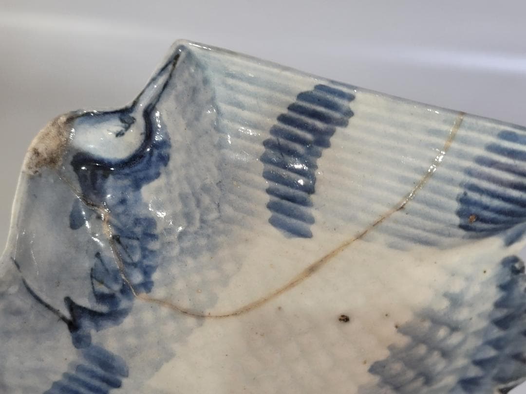 古美術 古九谷 染付 鳥型 皿 五客