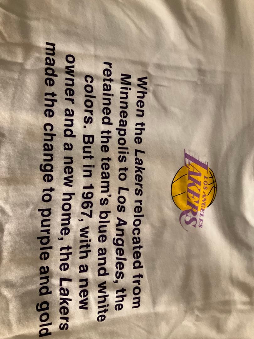 NBA LAKERS 八村塁レイカーズ両面プリントT新品USA Sサイズ