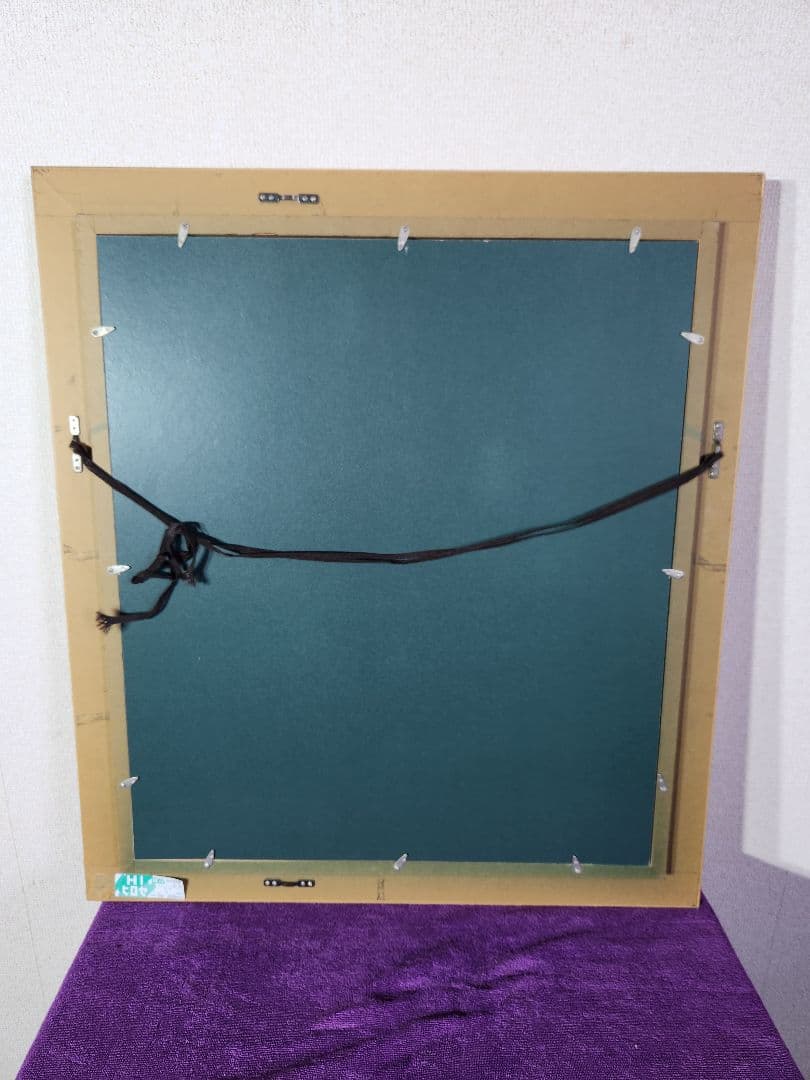 ゴッホ 「アイリスのある花瓶、黄色い背景」 複製画 額付き