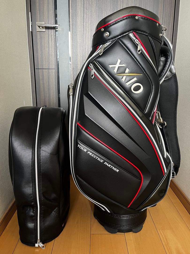 専用　XXIO ゼクシオ キャディバッグ スポーツモデル　レザー調 黒　9.5型