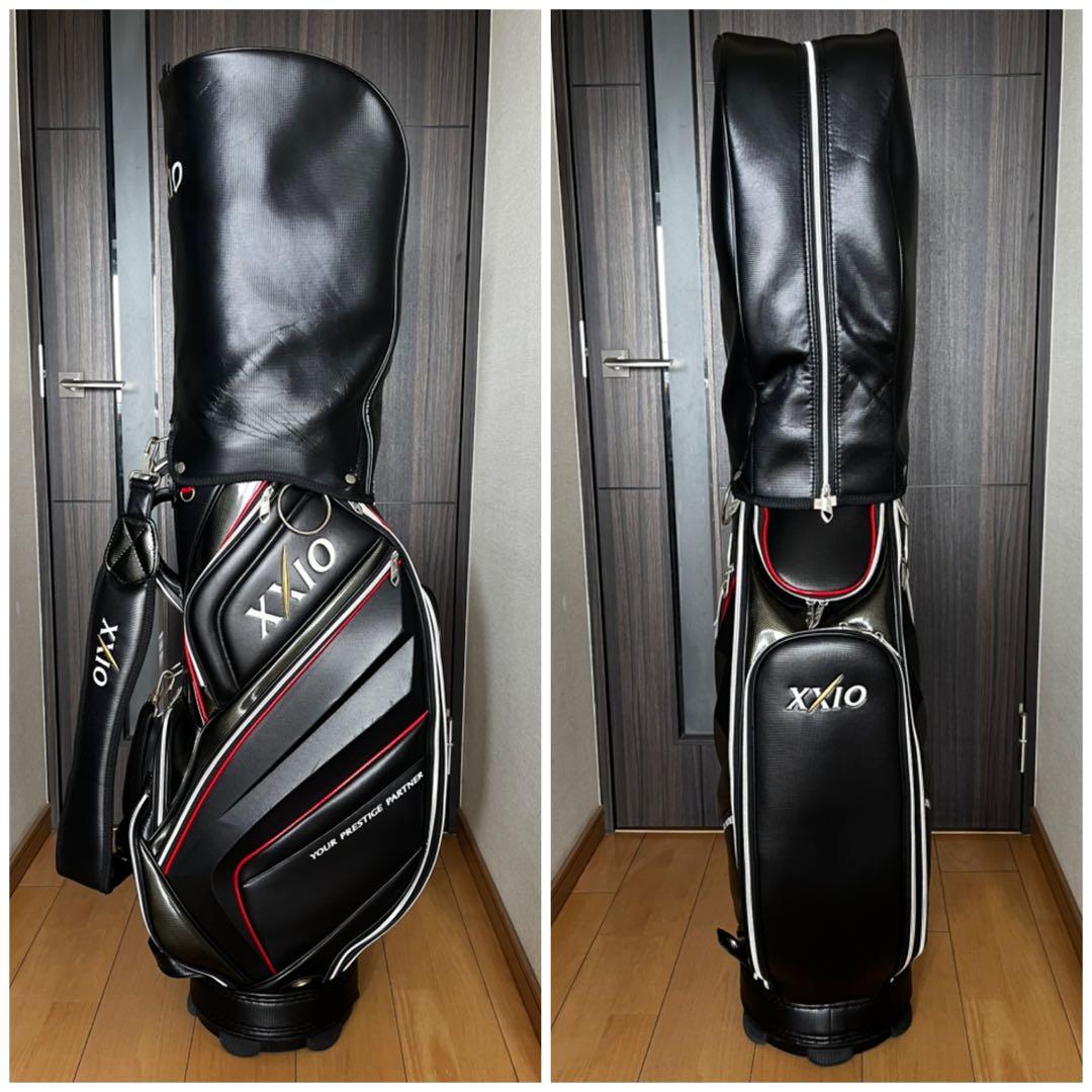 専用　XXIO ゼクシオ キャディバッグ スポーツモデル　レザー調 黒　9.5型