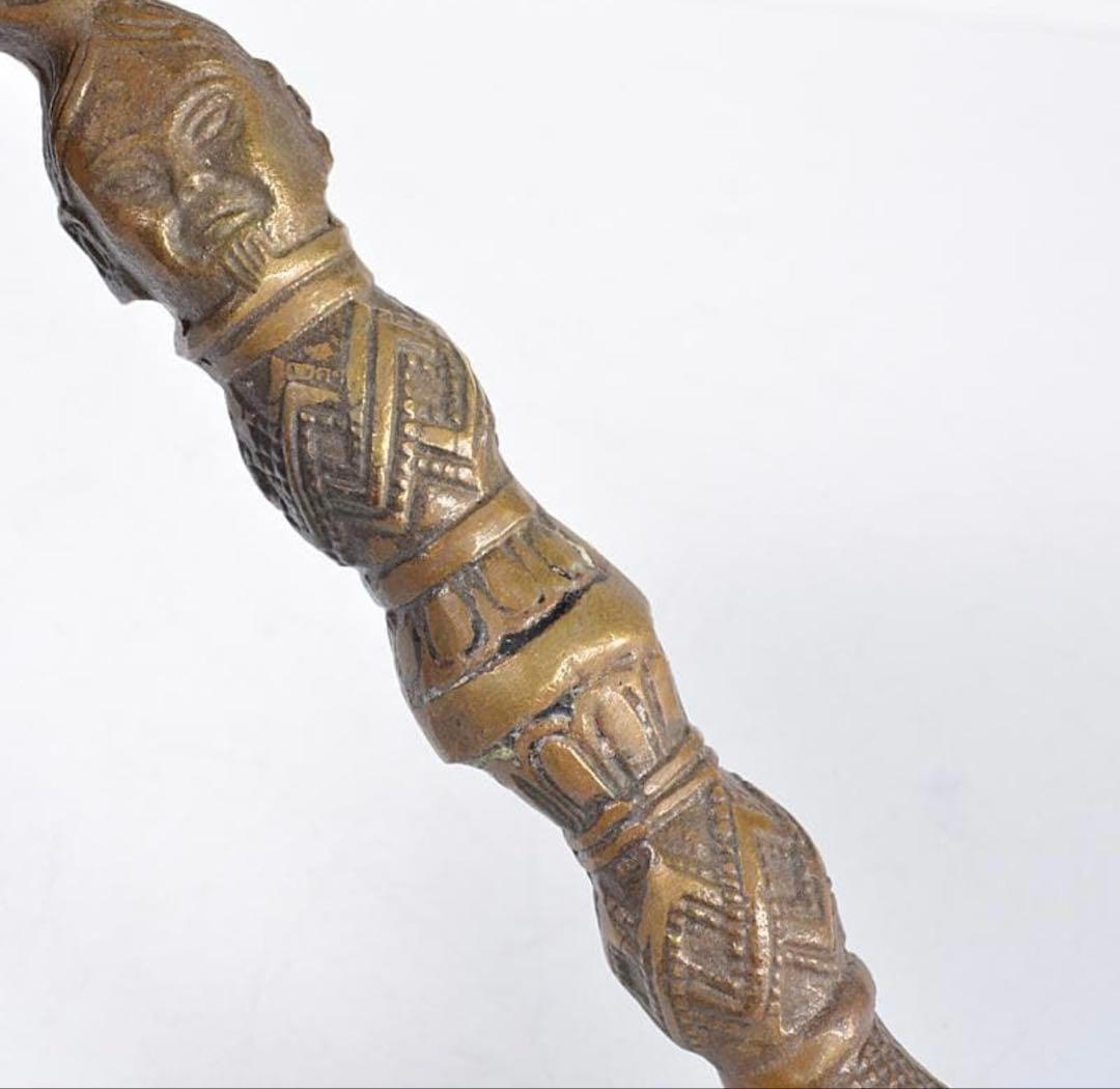 チベット密教法具　古銅鍍金 金剛杭　プルパ　骨董　アンティーク