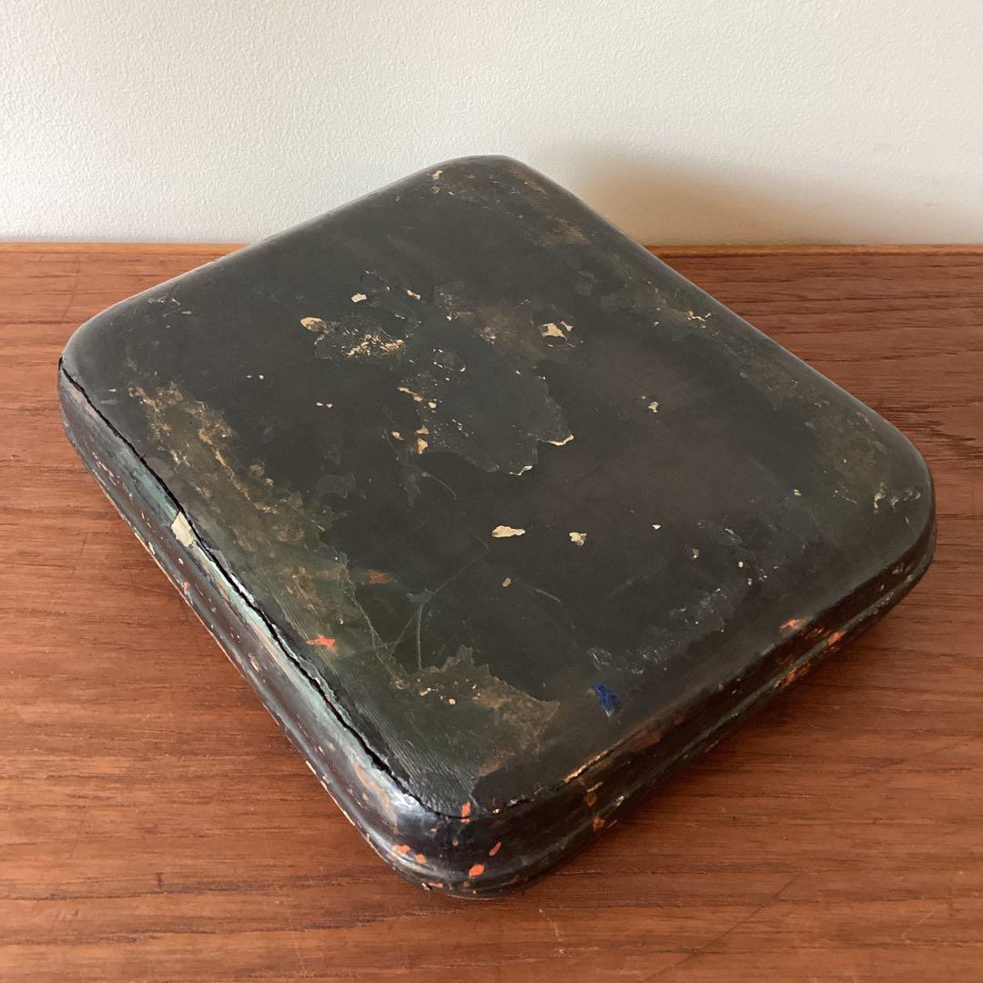 大きな硯と箱　眞彰　共箱付　書道具　蓋付　古硯　中国 時代物